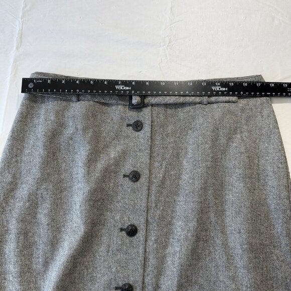 ANN TAYLOR Skirt Womens Sz 14 Wool Blend Button Academia Old Money Office NWT - Picture 4 of 8